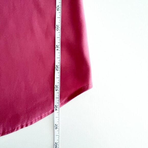 Express Blouse Lace Top Pink Front Zip V-Neck Sleeveless Women's S - Picture 3 of 7